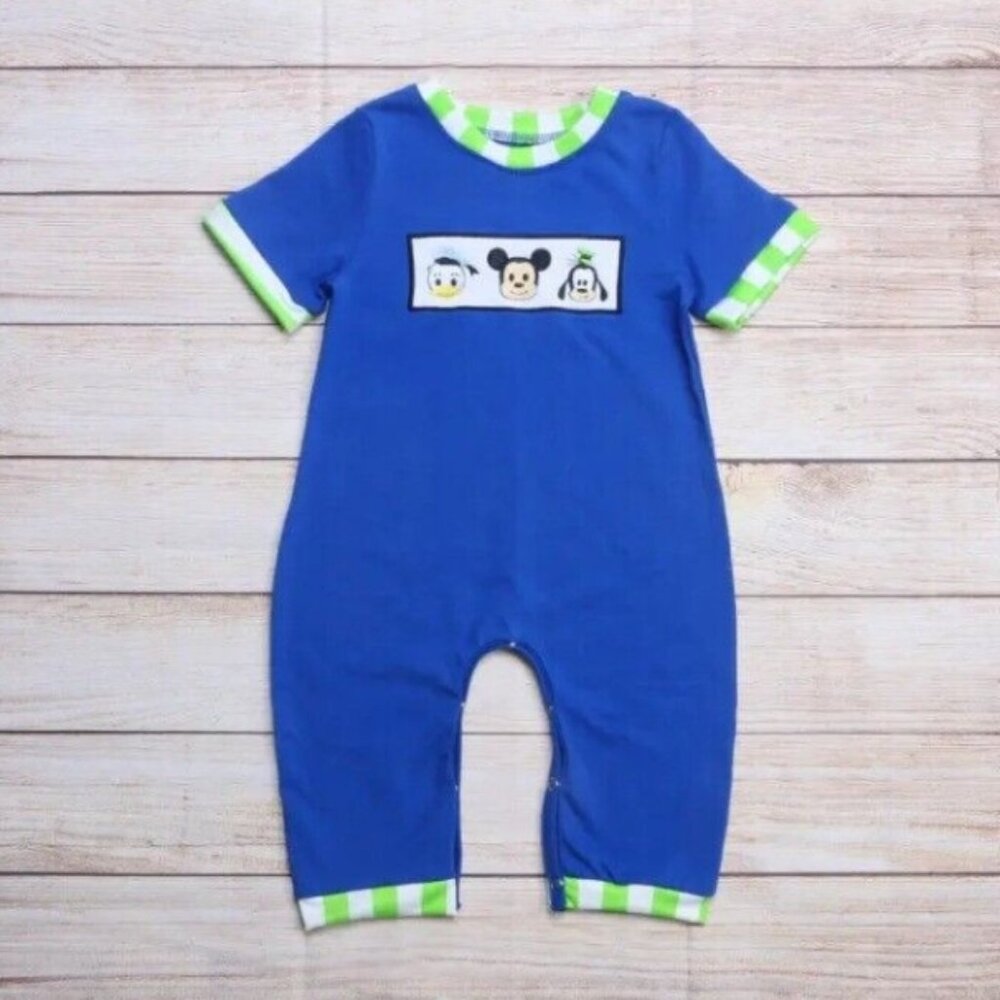 Boutique Mickey Donald Goofy Baby Boys Romper Jumpsuit